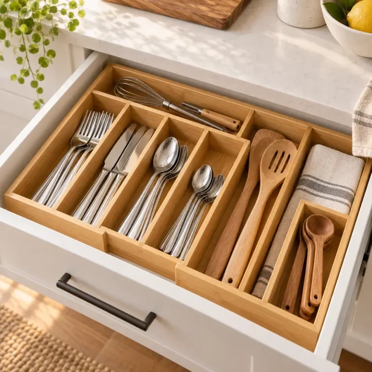 Illustrative expandable drawer organizer